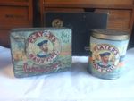 3 Vintage Old Navy Cut Cigarette Tins Round 50 size Rectangle & Flat 