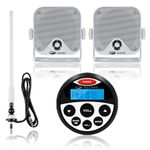 Boat Radio Marine Audio Stereo Receiver + 4" 120W Box Speakers + FM/AM Antenna