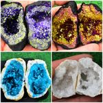 Colour Quartz Geode Blue/Pink Gold Whole Geode Crystal UK Quick Postage✔ 5-7cm