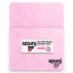 2X Spunj Cleaning Cloth Pink Sponge Huge Super Absorbent Kitchen Washing Car Pad