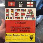 Nottingham Forest European Champions Cup Match Programme Vs Club Zurich 1979