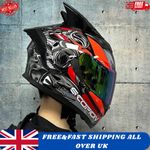 JIEKAI DOT Certified Full Face Motorcycle Helmet Racing Dual Visor Lens Helmet