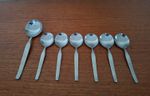 Viners 'Profile'-1960's Six Stainless Steel Fruit Spoons 14.4 cm & Serving Spoon