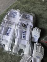 Cricket Pads And Gloves Full Size L.H.Cricket Set. Pair Of Pads And Gloves.