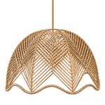 Woven Light Shade Chevron Weave and Scalloped Edge Hand Woven Natural