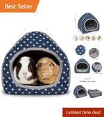 Cute Small Animal Bed Hideout - Cozy 2-in-1 Cave or Mat, Ideal for Guinea Pigs