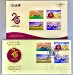 QATAR AIRWAYS 25th ANNIVERSARY (2022) AMAZING 1 FDC and 1 Technical Notice+
