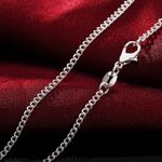 Genuine 925 Sterling Silver Curb Chain Necklace Lobster Clasp 16"-30" Gifts UK