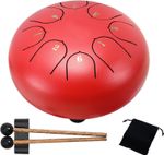 Garden Rain Drum for Outside,6Inch 8Notes Steel Tongue Drum,Waterproof Rain Drum