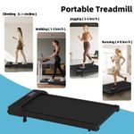 Walking Pad with 7% Incline Under Desk Treadmill Running Machine for Home Office
