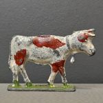 Vintage TOY COW Solid Lead Metal Farm Animal Very Old Collectable Miniature 