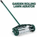Outdoor Garden Lawn Aerator Spike Soil Roller Gardening Tool Grass Rolling Steel