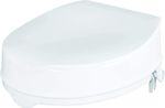 Homecraft Savanah Raised Toilet Seat 4" with Lid for Elderly & Disabled, White