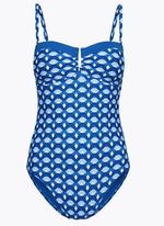 EX M*S Printed Bandeau Swimsuit Size 10 (I.1)