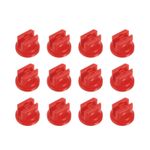 12-Pack Flat Fan Spray Tip, 110 Degree Plastic Spray Nozzle Tips [Red]