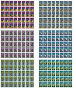 RWANDA-MNH Complete Sheets Set, Scott Catalog # 675-680 (RMCS02)