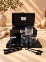 Good Herb Stash Box with Accessories, Grinder, Rolling Tray, 3 Smell-Proof Jars