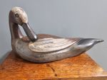Vintage Decoy Duck Solid Wood Hand Painted Hunting