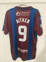 Matthew Aitken Stenhousemuir Match Worn/ Issue  Signed Away shirt 