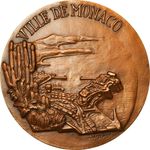 [#2320] Monaco, Medal, Cinquantenaire du Jardin Exotique, 1983, Tschudin, MS(63)