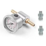 Inline Fuel Pressure Gauge Adaptor Kit With 9mm Hose & AN6 Connections Universal