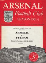 28th April 1952 Football Combination Cup Semi Final  -  Arsenal v Fulham