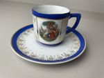 Vtg 1960s Bremer & Schmidt Demitasse Cobalt Blue Cup and Saucer