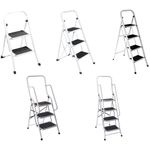 Anti Slip Step Ladder 2 3 4 Handrail Folding Iron Strong Sturdy Built DIY 