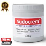 Sudocrem Antiseptic Healing Cream, Zinc Oxide Cream for Nappy Rash, Eczema