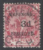 SG 3 Mafeking 1900. 3d on 1d carmine. Very fine used CAT £75