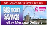 4 x 🎉  ALMOST FREE TICKETS  🎉 TO The London Eye ✅ EXPIRES 30/06/2026 ✅