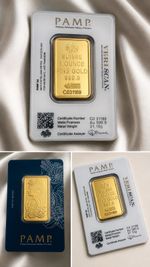 PAMP Gold Bullion 1oz 31.10g Bar 999.9 Fine Gold In Assay
