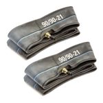 2X Heavy Duty Inner Tube 90/90-21 Straight Valve Butyl 21 Inch Motorcycle Bike