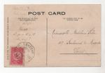 IRAQ 1912 CAMEL POST POST CARD FROM BAGHDAD C&W #13 OCTAGONAL CANCEL TO PARIS
