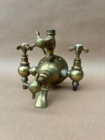 Antique vintage wall mount exposed bath and shower mixer French 20th century