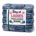 5kg Of Ladies Preloved Jeans Bundle Wholesale Job Lot Grade A-B Mixed Denim Jean