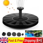 Solar Powered Floating Pump Water Fountain Bird Bath Pond Pool Garden Dccor UK