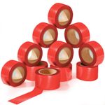 12 Pack Flagging Tape - Red - Total 1800 ft Non-Adhesive Plastic Ribbon