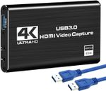 DIGITNOW 4K Audio Video Capture Card, USB 3.0 HDMI Video Capture Device Full HD