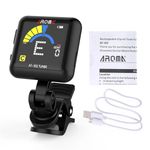 Rechargeable Clip On Chromatic Tuner For Guitar, Bass, Ukulele, Violin
