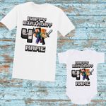 Personalized Minecraft  Unisex T-shirt Bodysuit Perfect Gift With Name And Age
