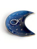 Small Moon Jewelry Dish Tray, Ring Holder Dish Decorative Ceramic Trinket Dish