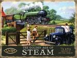 Golden Age Of Steam (LNER / Austin 7) large steel sign 400mm x 300mm  TO CLEAR!