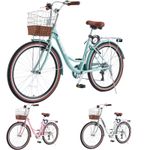 26inch 7-Speeds Cruiser Bike Women's Lady Girl City Bicycle w/ Shimano Shifter