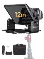 Moman MT12 Teleprompter 12in Metal Prompter Kit for DSLR Camera Camcorder 