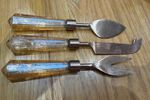 Carnival Glass Handled Cheese knives