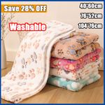 Large Pet Blanket Dog Cat Washable Soft Warm Fleece Blanket Thermal Rug Bed Mat