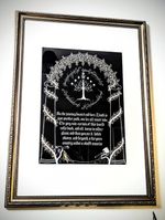 Lord of the Rings Doors of Durin Reclaimed Giclèe Art Print *Frame Not Included*
