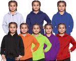 Kids Boys Girls Hoodie Zipper Unisex Fleece Hoodies PE School Sport Casual Wear