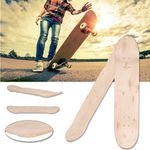Maple Blank Double Concave Skateboards Natural Skate Deck Board 8-Layer 8inch